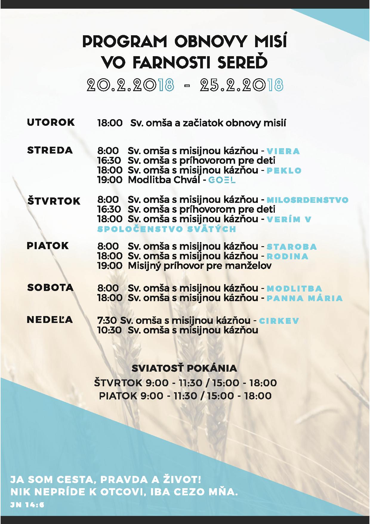 PROGRAM obnova misii