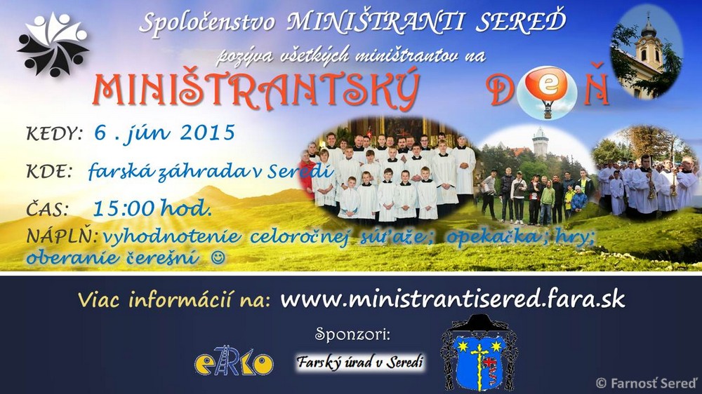 Plagat na ministrantsky den - 6.6.2015